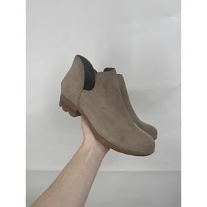 Sorel Lolla Cut Out Ankle Bootie Women 9.5 Suede Leather Western Granolagirl